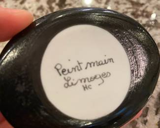 Limoges Porcelain Men's Hat Trinket Box