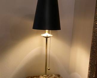  Black and Brass Tall Table Lamp