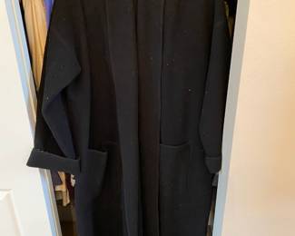 Eileen Fisher Black Wool Coat - Size M