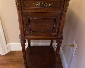 19th Century French Louis Marble Top Nightstand
