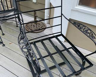 Black Wrought Iron Lounge Chair