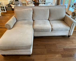 Light Beige Studded Sectional