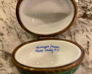 Limoges Porcelain Watermelon Trinket Box