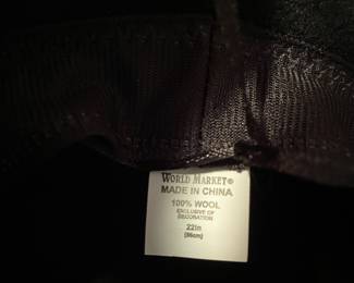 100% Wool Black Floppy Hat