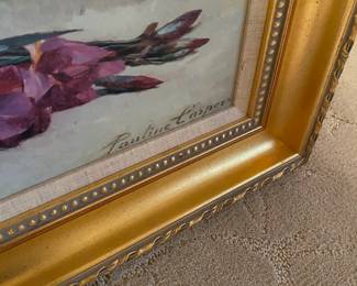 Framed Print "Lilac and Peonies with Irises” by Pauline Casper