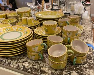 Vietri "Campagna Chicken" Dinnerware//Serving Set - Made in Italy