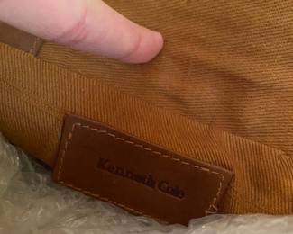 Kenneth Cole Woven Tan Leather Purse