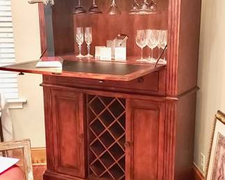 Drop Front Bar W/Wine Rack