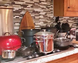 Cookware, Kitchen Aid Mixer W/Attachments