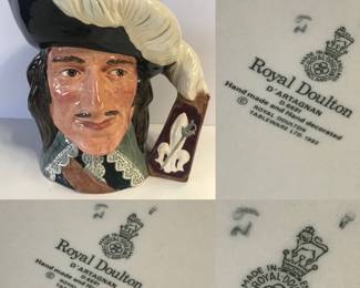 1982 Royal Doulton Toby Jug D 6691 D’ Artagnan