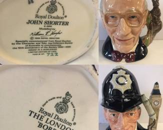 1990 Royal Doulton Toby Jug D 6880 John Shorter Ltd Edition of 722 of 1500

1985 Royal Doulton Toby Jug D 6744 The London Bobby 