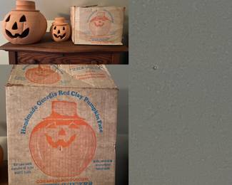 “The Punk” Handmade Red Clay Pumpkins with original Boxes