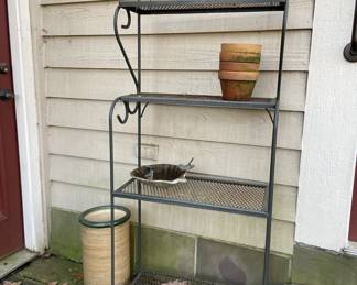 Wrought Iron Mesh Bakers Rack