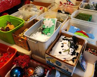 All Christmas Decor sitting on king size bedframe