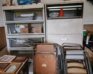 Vintage Folding Chairs - Metal Cabinets