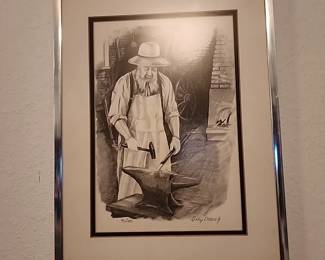 Ironman Pencil Sketch with Anvil by Crouch.