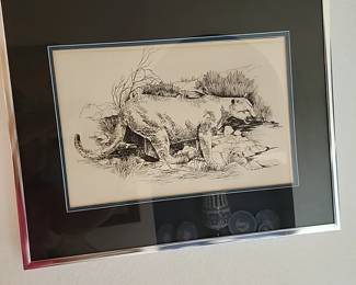 Panther Pencil Sketch by Crouch - 1978