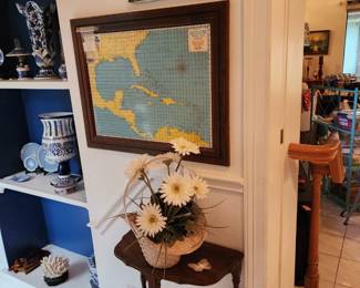 Hurricane Tracking Chart - Small Side Table 