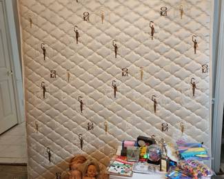 Queen Size Mattress Set - Antique Dolls - Storage Bin