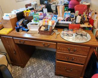 Office Desk - Office Supplies - Glasses