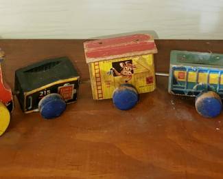 1940s wood toy train