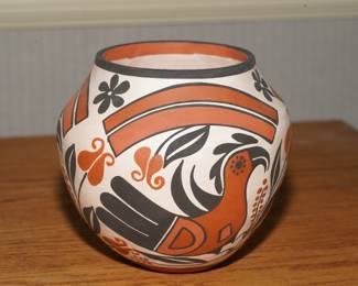 Polychrome Acoma pottery by T. Sal