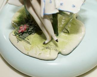 Italian ceramic table lamp by Lino Zampiva