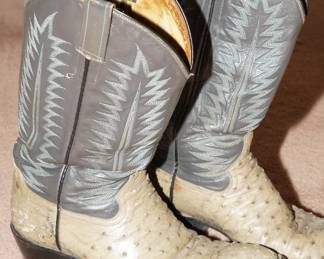 Custom ostrich men's cowboy boots