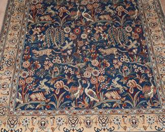 Figural wool floor rug