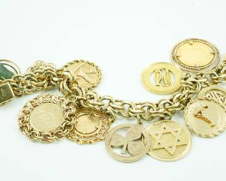 14k gold charm bracelet