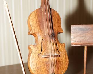 Wood carved miniature Basolia/Basetla instrument-3 pieces