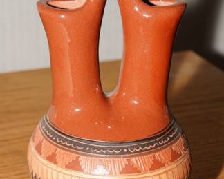 Navajo wedding vase -signed