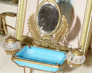 Mary Gregory vanity/perfume stand-miniature