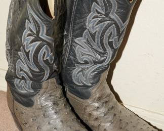 Custom ostrich men's cowboy boots