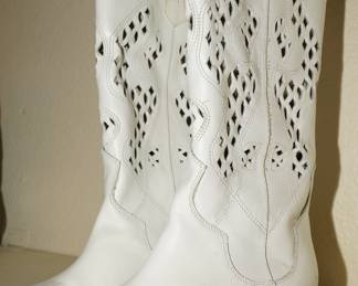 We have cowboy boots from Donald Pliner, Steve Fleming, Zalo, Margaret Jerrold, and custom Italian.