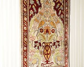 Silk prayer rug-Beautiful!!