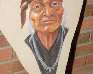 Indian painting on stone by Jenkins