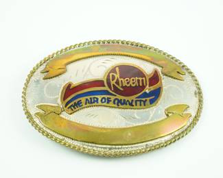 Rheem The Air of Quality prototype "one of a kind" belt buckle