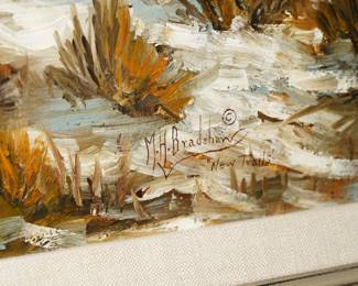 MH Bradshaw's signature on this oil on canvas