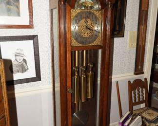 Antique Grandfather clock-all clocks in the home are in working order.