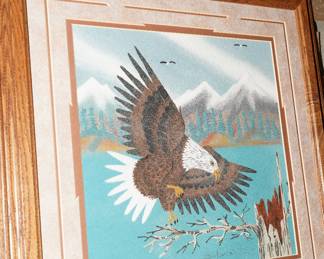 Eagle sand painting by Keith Silversmith