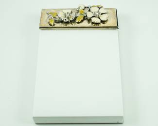 Enameled mother of pearl St. John's notepad