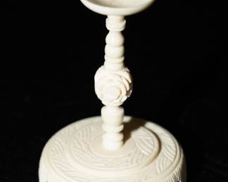 Carved puzzle ball stand