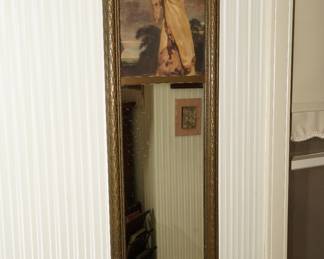 Antique Victorian Gesso mirror with photo frame