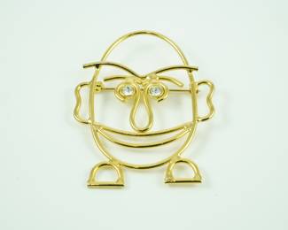 Goldplated Mr. Potato Head pin