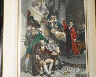 "Patrick Henry Delivering His Celebrated Speech"