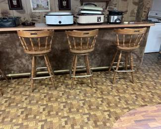 . . . three of six matching bar stools