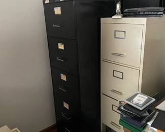 . . . four-drawer file cabinets