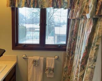 . . . matching shower curtain, valance, and towels