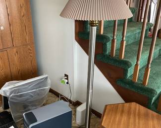 . . . standing lamp in brushed nickel